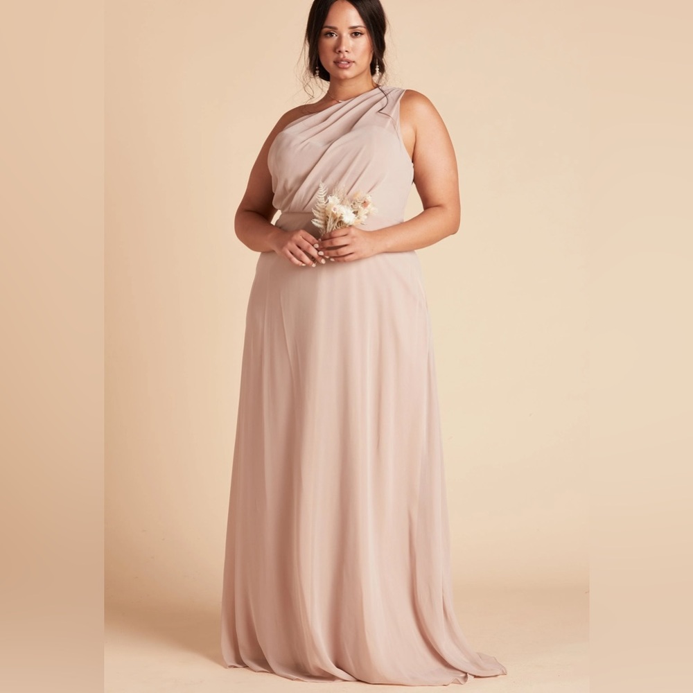 Birdy Grey KIRA DRESS CHIFFON TAUPE Curve 3X NEW NWT